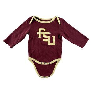 Florida State Seminoles Shirt Infant Boys 3-6M Red NCAA Football Fast Asleep